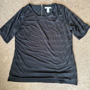 White House Black Market Black Short Sleeve Top